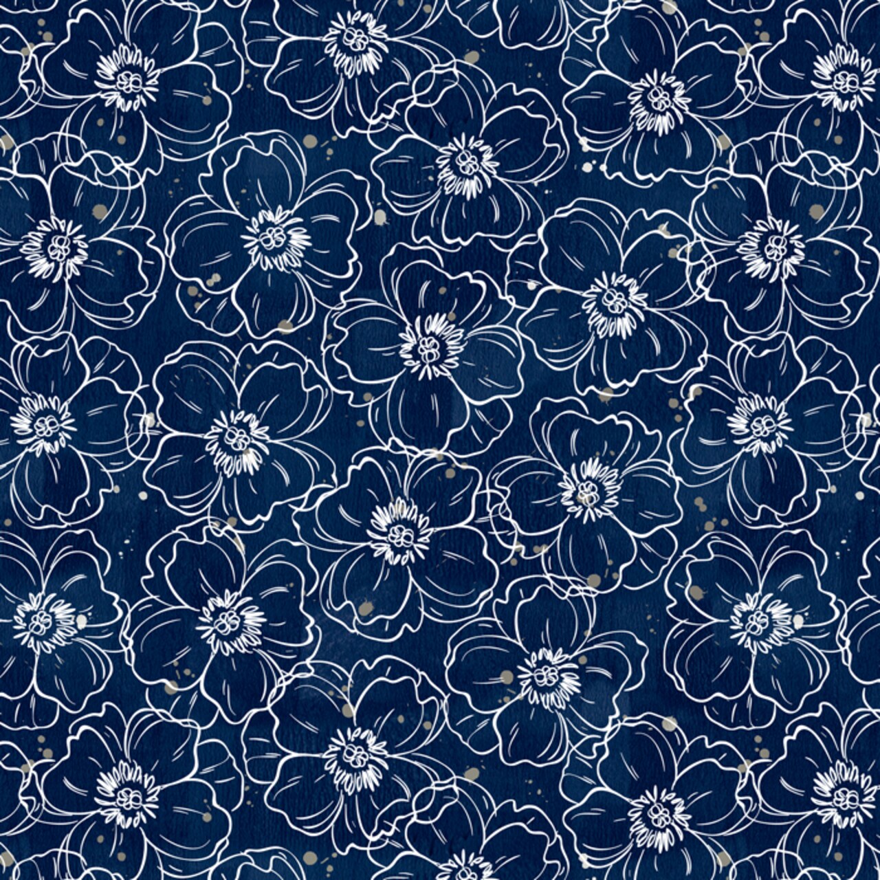 Midnight Flowers Anti-Pill Premium Fleece Fabric | By The Yard